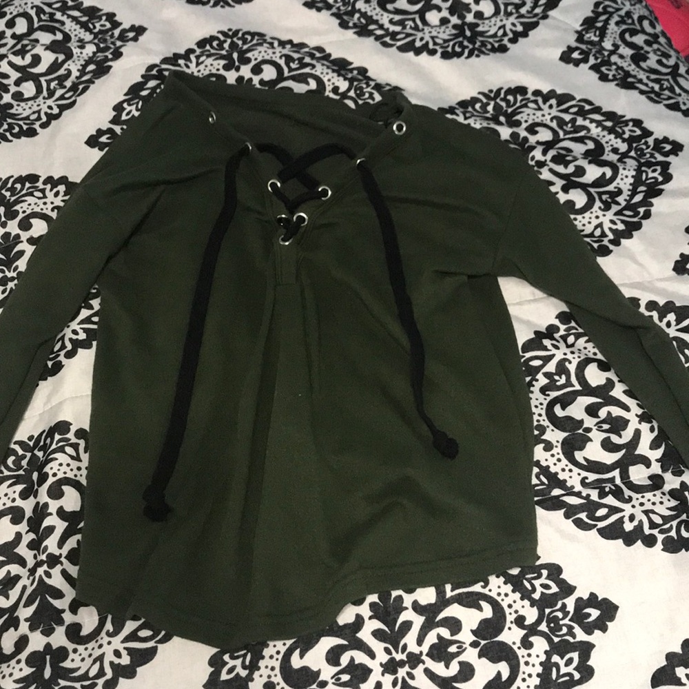 Olive green sweatshirt